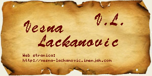 Vesna Lackanović vizit kartica